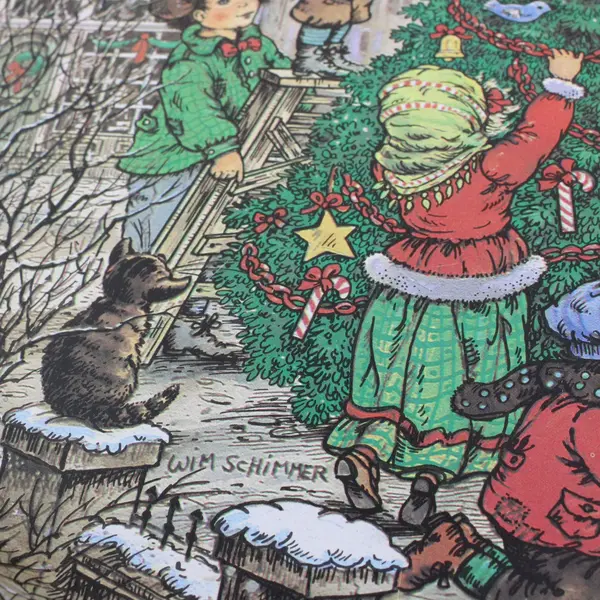 Potpourri Press 1989 Wm Schimmer Christmas Tin Serving Tray Vintage