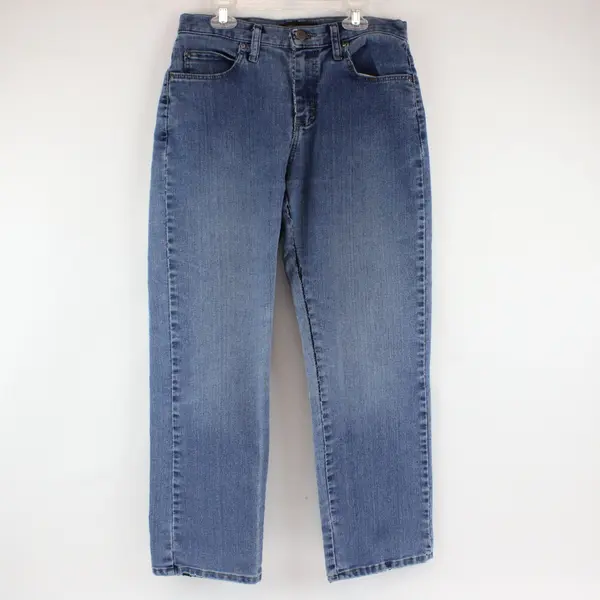 Lee Platinum Label Women’s Jeans 6 Short Relaxed Straight Leg Blue Denim