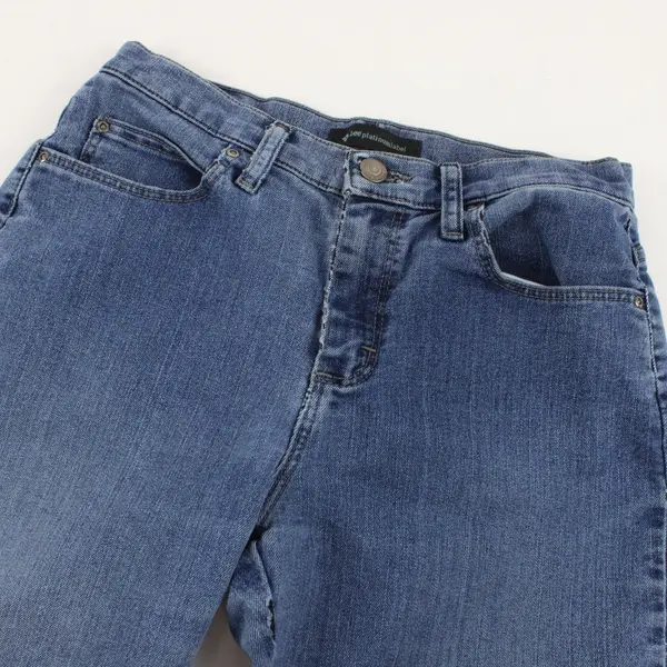 Lee Platinum Label Women’s Jeans 6 Short Relaxed Straight Leg Blue Denim