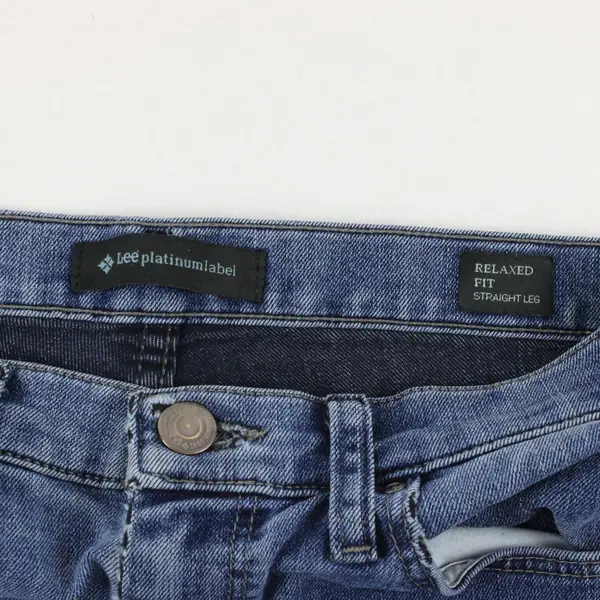 Lee Platinum Label Women’s Jeans 6 Short Relaxed Straight Leg Blue Denim