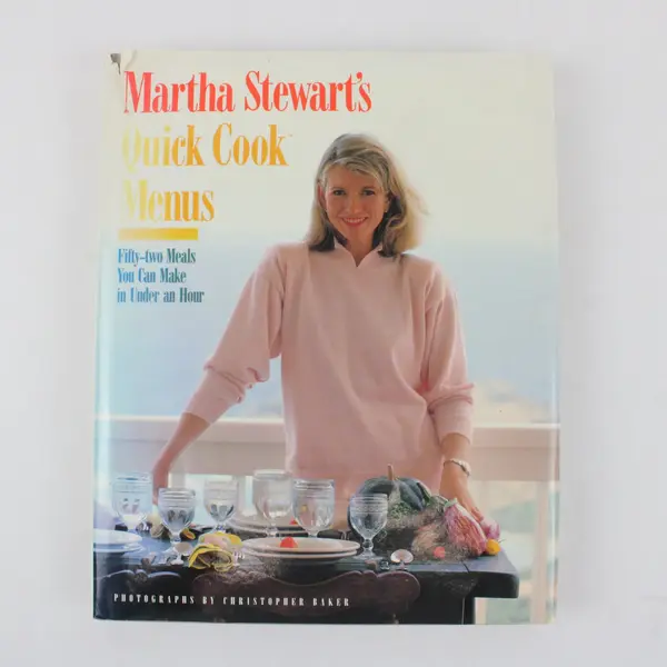 Martha Stewart's Quick Cook Menus 52 Meals in Under an Hour Vintage 1988 HC DJ