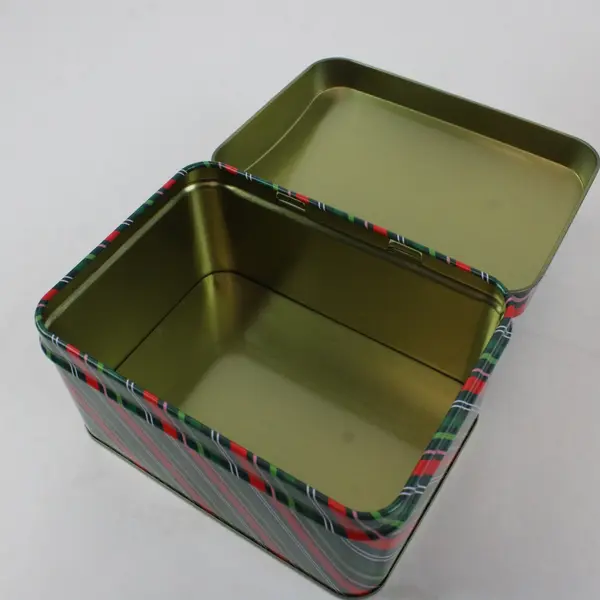 Lot of 2 Christmas Metal Tins Swiss Miss & North Pole Storage Containers