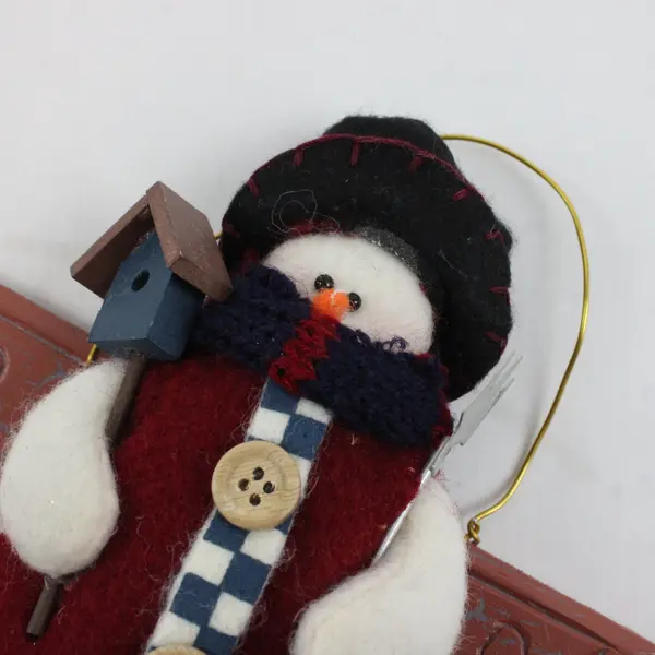 Lot of 2 Snowman Christmas Ornaments Holiday Decor