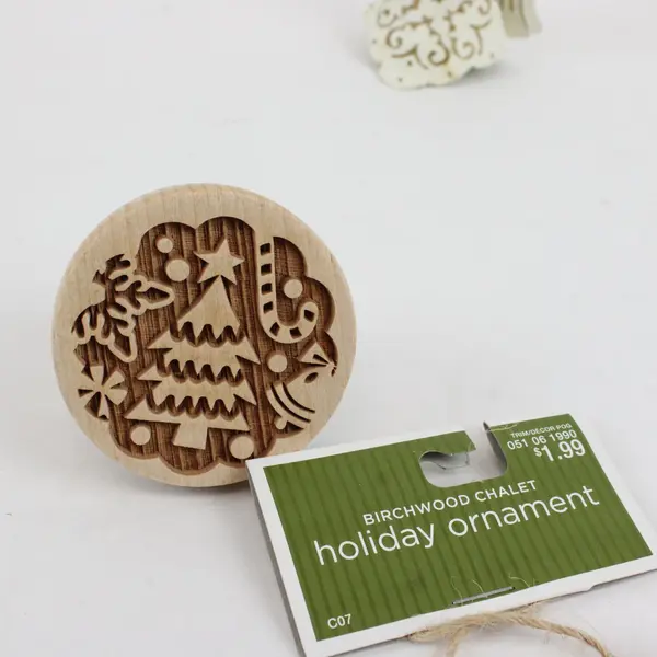 Birchwood Chalet Lang Zeit Lot of 3 2 Christmas Ornaments 1 Cookie Stamp