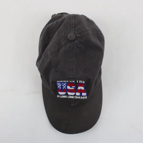 Born in the USA Dark Gray Adjustable Baseball Cap Hat