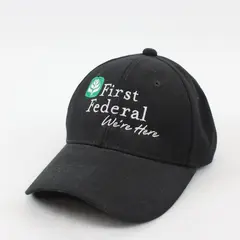 Sportsman First Federal Black Adjustable Baseball Cap Hat