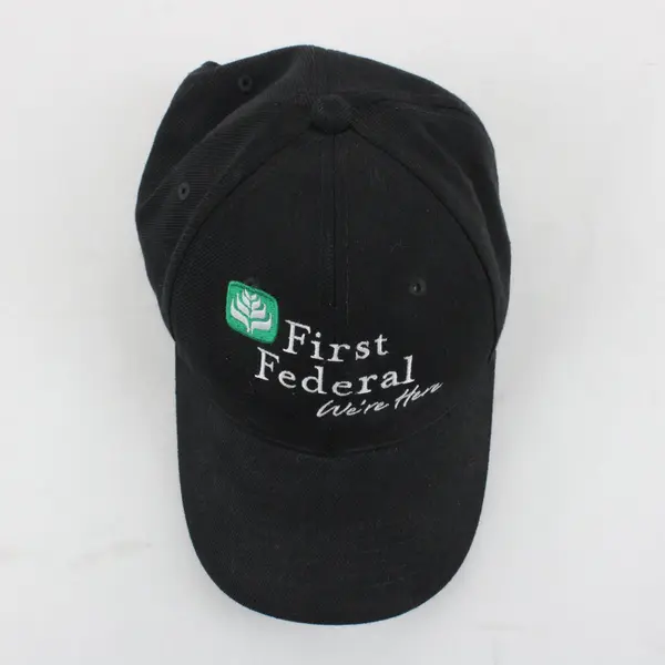 Sportsman First Federal Black Adjustable Baseball Cap Hat