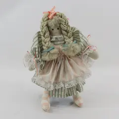 14 Inch Rag Doll with Stand Vintage Style Decorative Doll Item Number 12024B