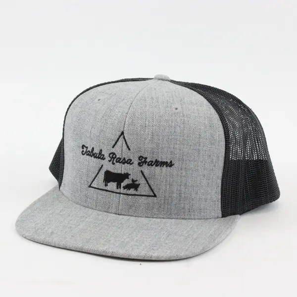 Richardson 512 Tabula Rasa Farms Black Gray Mesh Trucker Cap