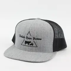 Richardson 512 Tabula Rasa Farms Black Gray Mesh Trucker Cap