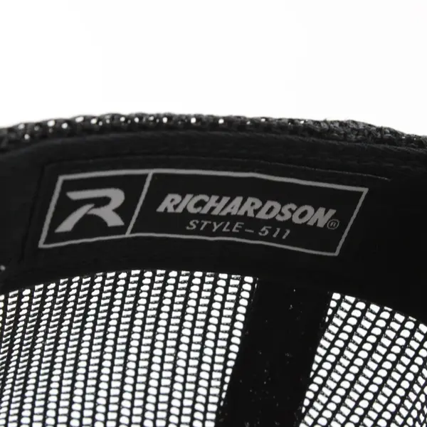 Richardson 512 Tabula Rasa Farms Black Gray Mesh Trucker Cap