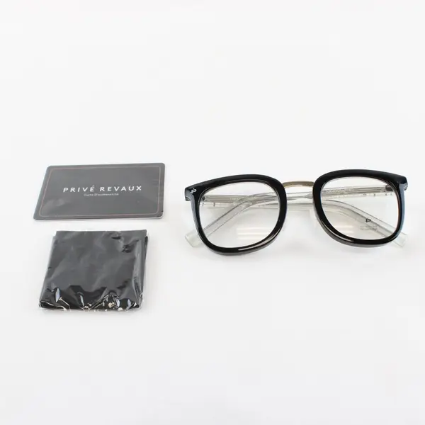 Privé Revaux Black Blue Light Eyeglasses with Case +3 Reader