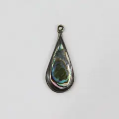 Sterling Silver Mother of Pearl Teardrop Pendant 925