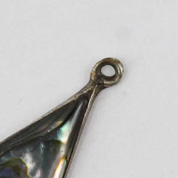 Sterling Silver Mother of Pearl Teardrop Pendant 925