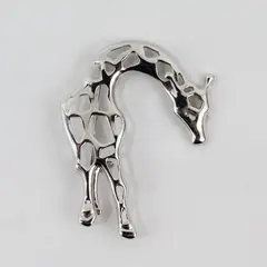 Chico's Silver Tone Giraffe Brooch Pin  