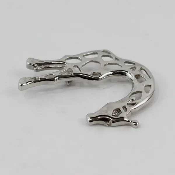 Chico's Silver Tone Giraffe Brooch Pin  