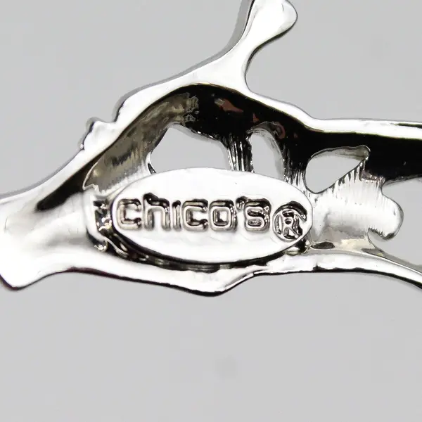 Chico's Silver Tone Giraffe Brooch Pin  