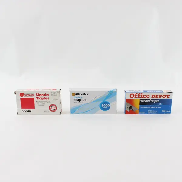 Lot of 3 Standard Staples Packs Universal OfficeMax Office Depot