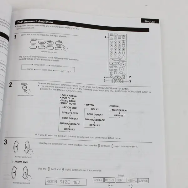 Denon AVR-1604/684 Operating Instructions Manual Booklet