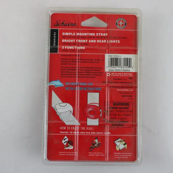 Schwinn Snake Lights LED Bicycle Light Set Red White New Sealed