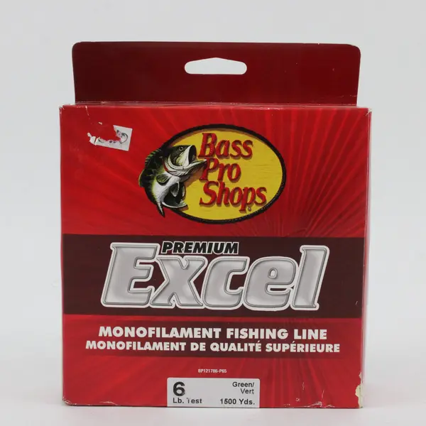 Bass Pro Shops Premium Excel Mono Fishing Line 6lb Green 1500 Yds