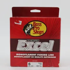 Bass Pro Shops Premium Excel Mono Fishing Line 6lb Green 1500 Yds