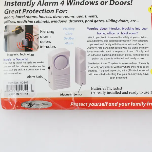 Handy Trends Instant Perfect Alarm 4 Pack Door Window Loud Alarm