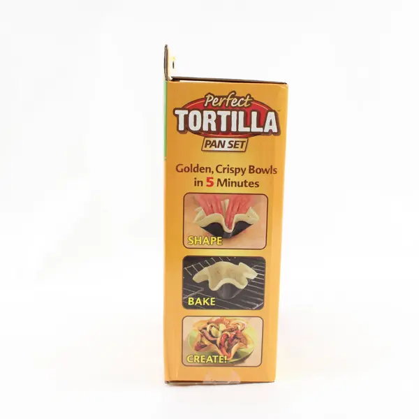 Perfect Tortilla Pan Set 4 Nonstick Baked Taco Bowl Pans As Seen On TV