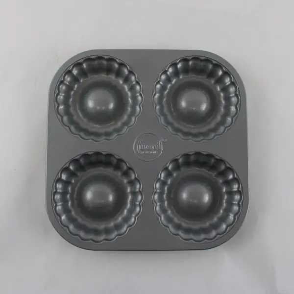 Food Network Non-Stick Mini Fluted Cake Tart Pan 4-Cavity