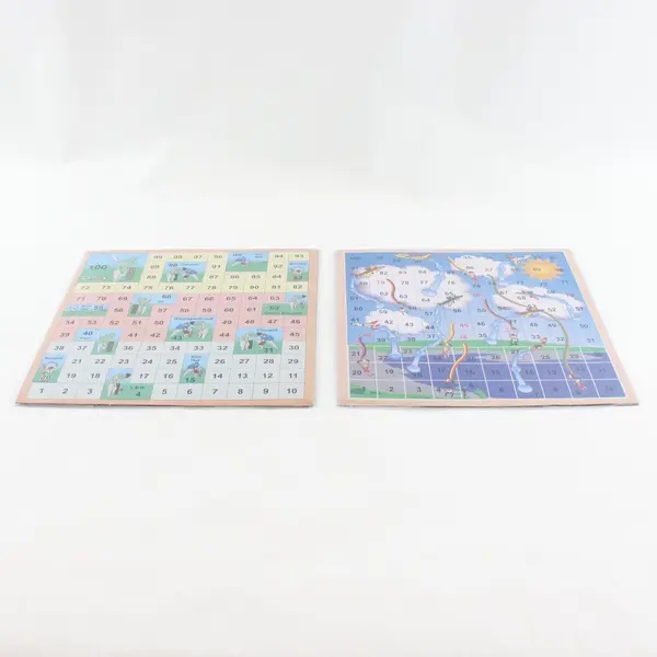 Lot of 2 Sealed Replacement Boards Ludo Cricket 1-100 Checkers Snakes Ladders