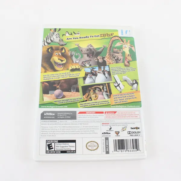 Madagascar Escape 2 Africa Nintendo Wii Video Game