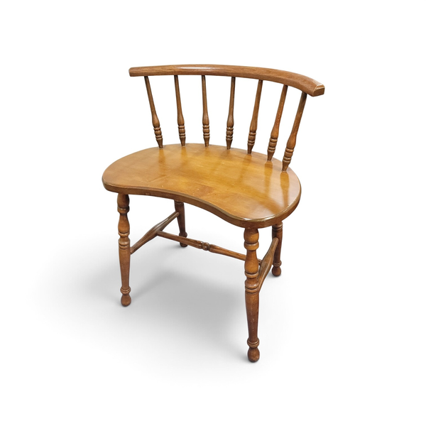 Vintage Small Windsor Bow Back Wood Child's Accent Chair 26in