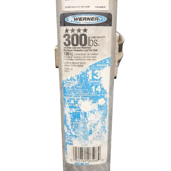Werner 300 lb Type IA 13' Multi-Position Aluminum Ladder - Local Pickup Only