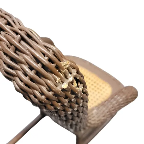 Vintage Wicker Rattan Child Size Rocking Chair High Back - Local Pickup Only