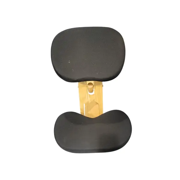 Adjustable Ergonomic Kneeling Chair Wooden Frame Black