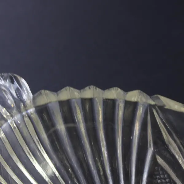 Hazel Atlas Relish Dish Clear Glass Starburst Fan Triangle Olive Tray Vintage