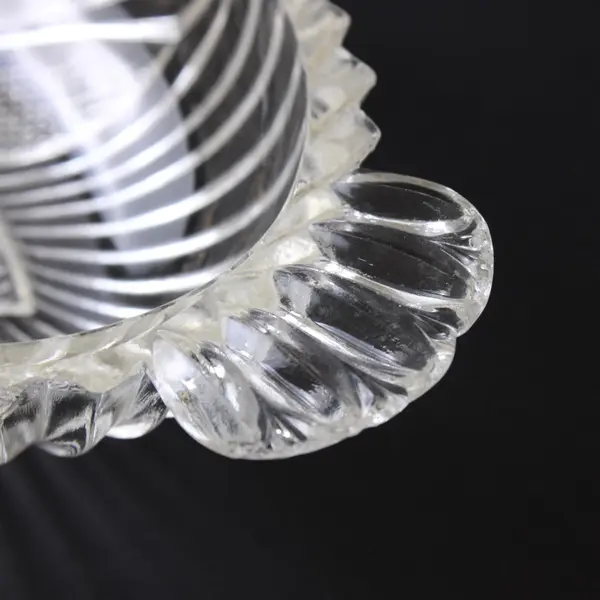 Hazel Atlas Relish Dish Clear Glass Starburst Fan Triangle Olive Tray Vintage