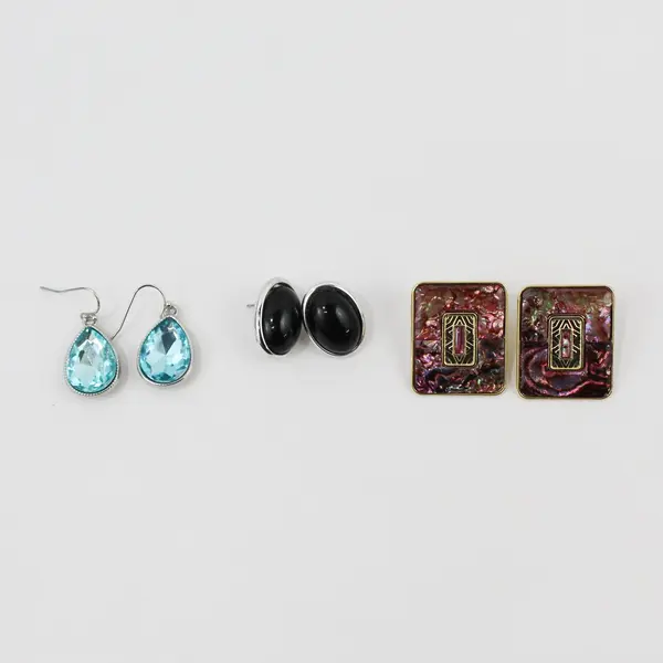 Mixed Lot of 9 Stud Dangle Earrings