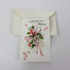 Vintage Hallmark Wedding Gift Mini Greeting Card UNUSED