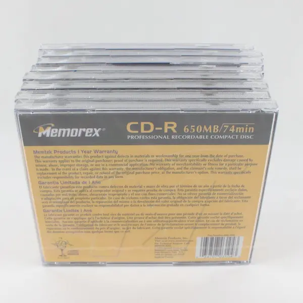 Lot of 8 TDK Memorex Blank CD-R Recordable Discs 650MB 74 Min