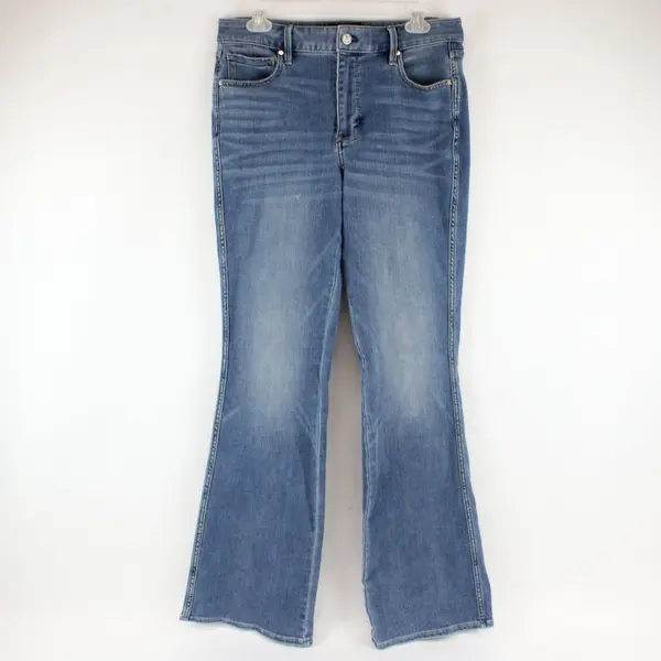 White House Black Market Medium Wash Womens Size 10 High Rise Skinny Flare Jeans