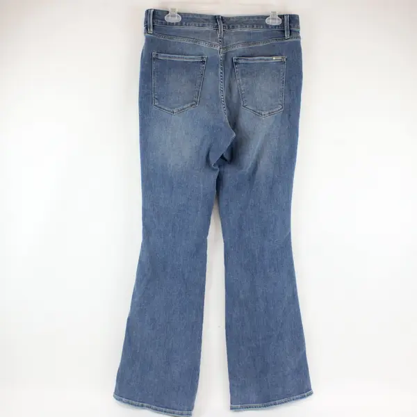 White House Black Market Medium Wash Womens Size 10 High Rise Skinny Flare Jeans