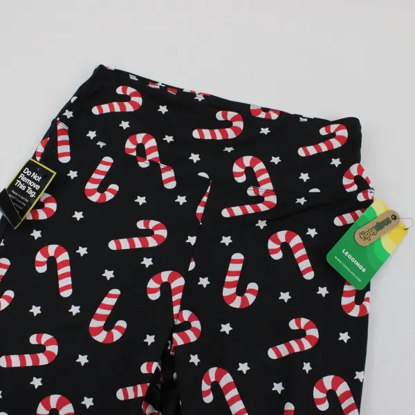 Tipsy Elves Women's NWT Candy Cane High-Waisted Leggings Large