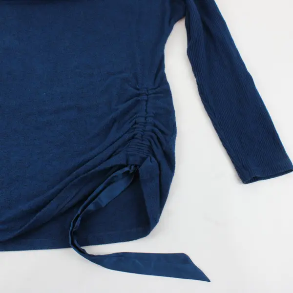 White House Black Market Teal Ruched Side Women's Sweater Size M