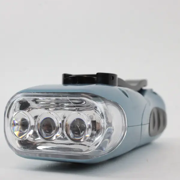 Garrity Blue Wind Up Hand Crank Flashlight