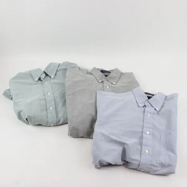 Lot of 3 VTG Cambridge Classics Men's 16 Short Sleeve Button Down Shirts FLAWED