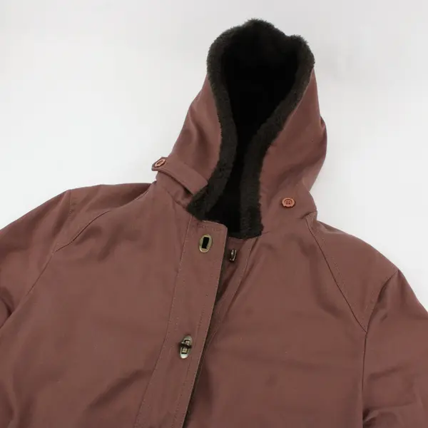 VTG Macy's California Women's Brown Faux Fur Lined Heavy Duty Coat Large