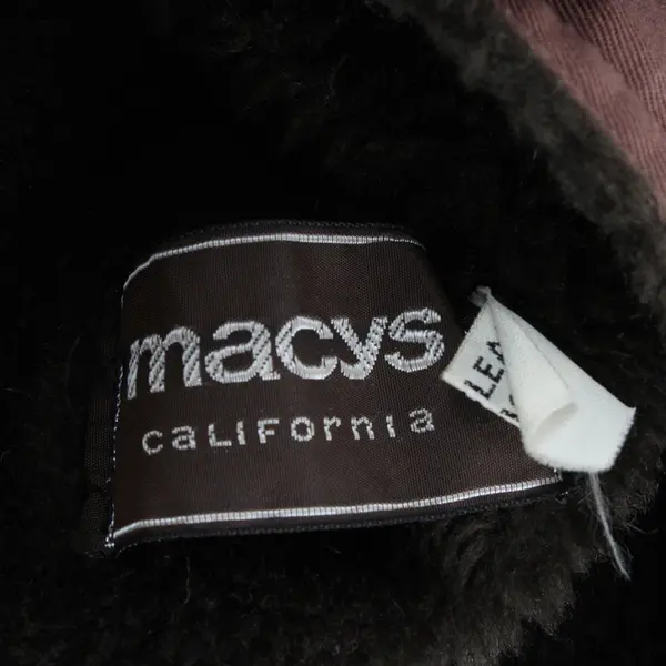 VTG Macy's California Women's Brown Faux Fur Lined Heavy Duty Coat Large
