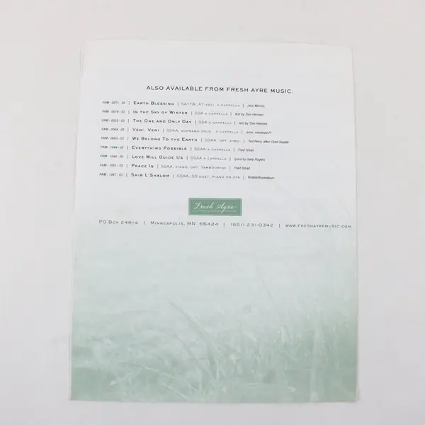 Will The Circle Be Unbroken Fresh Ayre Music SSAA A Cappella Sheet Music