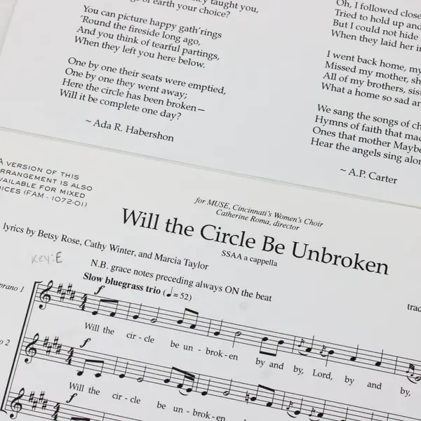 Will The Circle Be Unbroken Fresh Ayre Music SSAA A Cappella Sheet Music